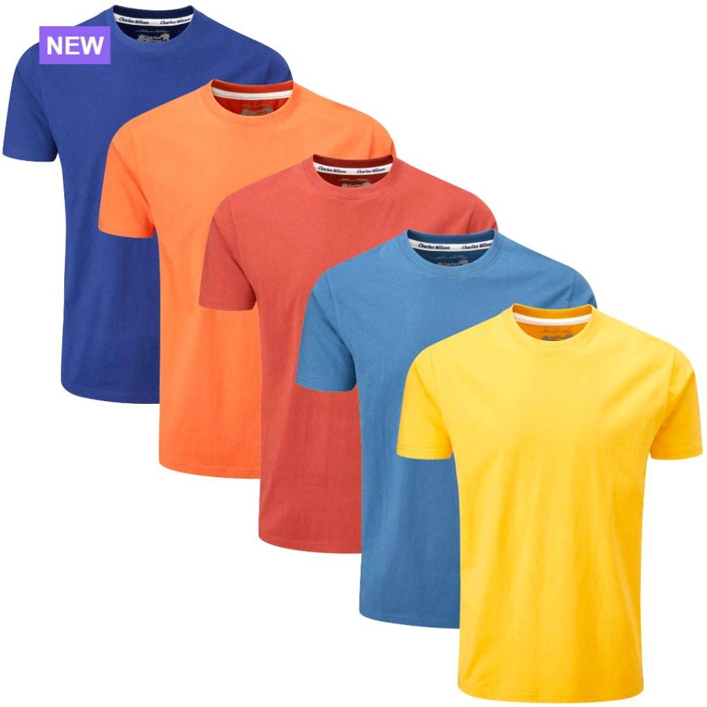 Men's Slim Fit 5-Pack Cotton Crew Neck T-Shirts